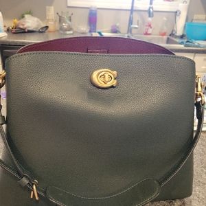Coach willow bucket bag with gold clasp